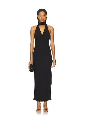 MAJORELLE Kelly Halter Gown in Black. Size M. Also in XS, S, L, XXS, XL.