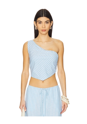 LSPACE June Top in Baby Blue. Size M. Also in S, XS, L.