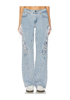 LIONESS Dollhouse Jeans in Denim-Light. Size M. Also in XS, S, L, XL, XXS, XXL.