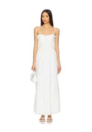 MORE TO COME Marleen Maxi Dress in White. Size M. Also in XXS, XS.