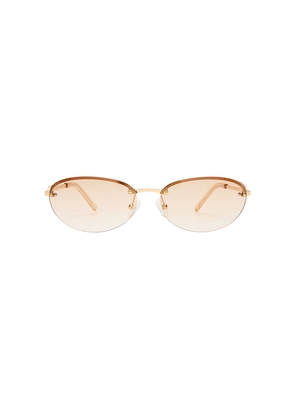 Le Specs Slinky Sunglasses in Metallic Gold.