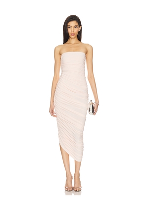 Norma Kamali Diana Strapless Gown in Nude. Size M. Also in S, L.