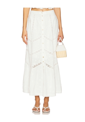 LoveShackFancy Ritson Skirt in White. Size XL. Also in L.