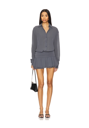 LIONESS Girls Girls Girls Mini Dress in Grey. Size M. Also in XXS, XS, S, L, XL.