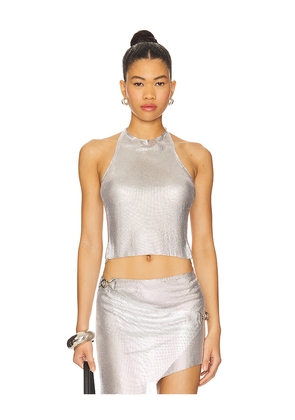 OW Collection Gemma Top in Metallic Silver. Size M. Also in S.