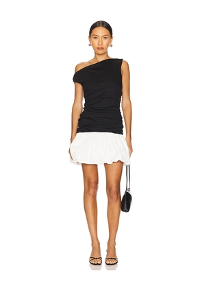 Line & Dot Wesley Mix Media Mini Dress in Black,White. Size M. Also in S, XS, L.