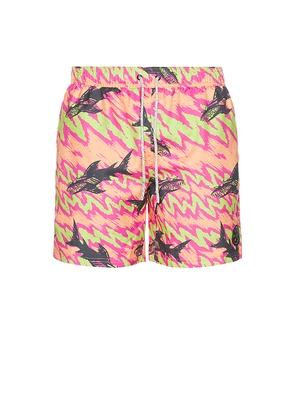 Maui and Sons Frenzy Classic Swim Trunks in Pink. Size S. Also in M, XL/1X.