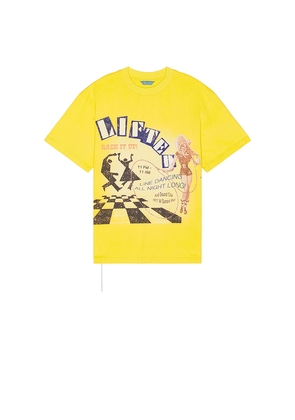 Lifted Anchors Lines T-Shirt in Mustard. Size M. Also in L.