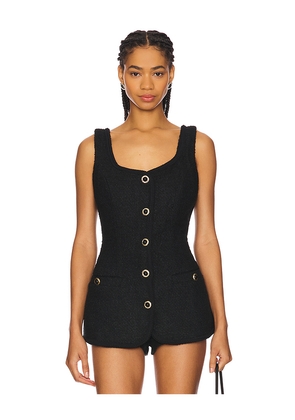MAJORELLE Gabrielle Tweed Top in Black. Size S. Also in M.