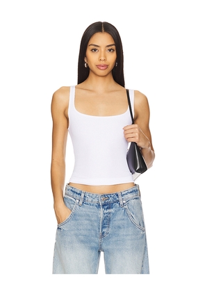 LNA Scoop Ribbed Tank in White. Size S. Also in L, XL.