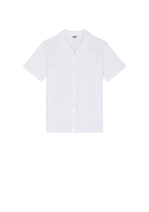 KROST Venice Short Sleeve Button Up Shirt in White. Size M. Also in S, L.