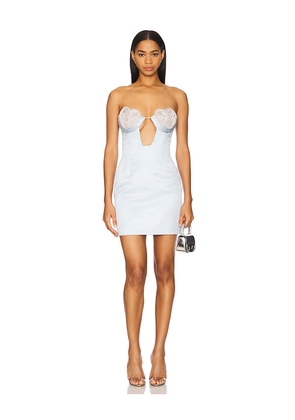 MARIANNA SENCHINA Mermaid Mini Dress in Blue. Size L. Also in M.