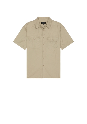 NILI LOTAN Alvaro Shirt in Taupe. Size M. Also in S, L.