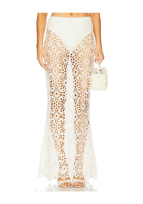 Norma Kamali Obie Long Skirt in Cream. Size M. Also in XXS, L, XL.