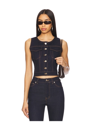 Nakedvice The Rina Vest in Blue. Size S. Also in M, XS.