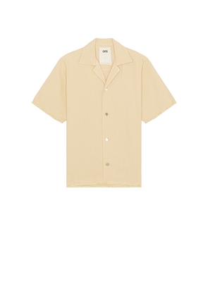 OAS Bodega Canvas Camp Shirt in Beige. Size M. Also in S, L.
