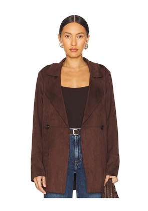 Lovers and Friends Faux Suede Lana Jacket in Brown. Size M. Also in L, S, XL, XS, XXS.