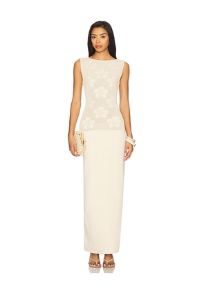 Lovers and Friends Aubery Maxi Dress in Cream. Size M. Also in L, XL.