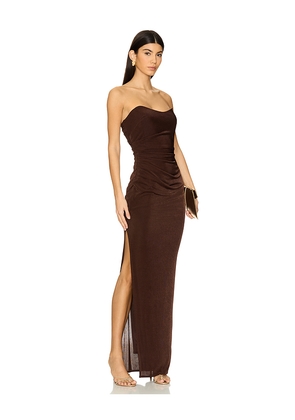 Katie May Sway Gown in Brown. Size M. Also in L, S, XS.