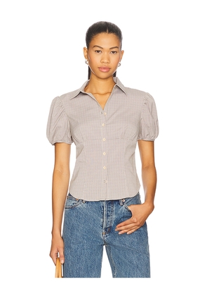 LIONESS Mon Cheri Blouse in Neutral. Size L. Also in S, XL, XS.