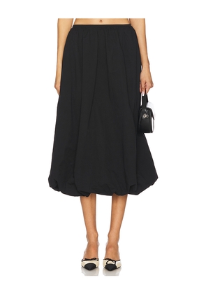 LIONESS Intuition Bubble Midi Skirt in Black. Size M. Also in S.