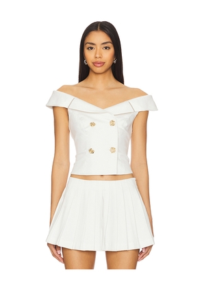 MAJORELLE Genevieve Top in White. Size M. Also in XS, S, L.