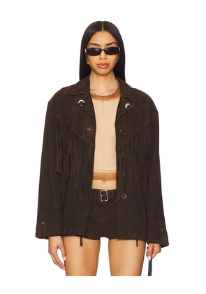 LAMARQUE x REVOLVE Alma Jacket in Chocolate. Size M. Also in L, S, XS.