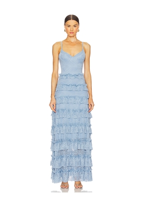 OW Collection Marina Maxi Dress in Blue. Size M. Also in L, S, XS.