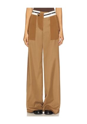 Monse Inside Out Trousers in Brown. Size 4. Also in 2.