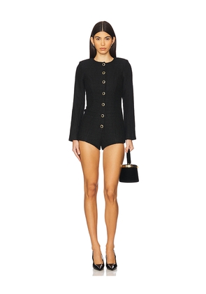 MAJORELLE Olivia Tweed Romper in Black. Size S. Also in L.