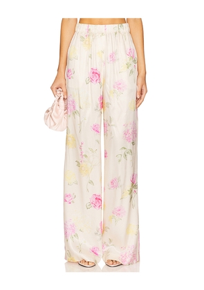 LoveShackFancy Helia Pant in Cream,Rose. Size M. Also in S, L.