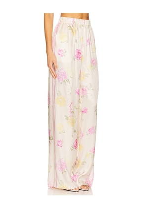 LoveShackFancy Helia Pant in Cream,Rose. Size M. Also in S.