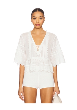 LoveShackFancy Lucce Top in White. Size S. Also in L, XL, XS, XXS.