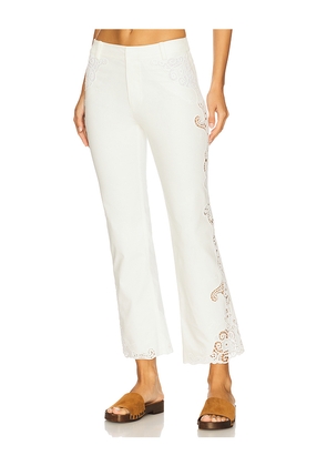 LoveShackFancy Maia Pant in White. Size 28. Also in 25, 30.
