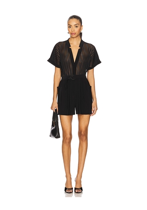Norma Kamali Geralyn Romper in Black. Size M. Also in XS, L.