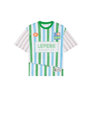 Le PÃ¨re LPFC Mesh Tee in Multi in Green,Blue. Size S. Also in M, L.