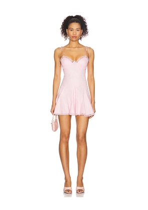 MAJORELLE Salma Mini Dress in Pink. Size M. Also in S, L, XL.