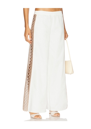 My Beachy Side Coconut Wide Leg Pants in White. Size M. Also in S.