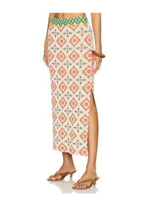 MISA Los Angeles Gwen Skirt in Pink,Lemon. Size XS. Also in XXS.