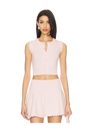 MAJORELLE Pippa Vest in Blush. Size M. Also in L, XL.