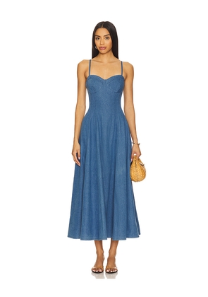 Lovers and Friends Simone Midi Dress in Blue. Size XS. Also in M.
