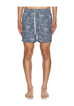 onia Charles 5 Swim Trunk in Navy. Size L. Also in S, XL/1X.