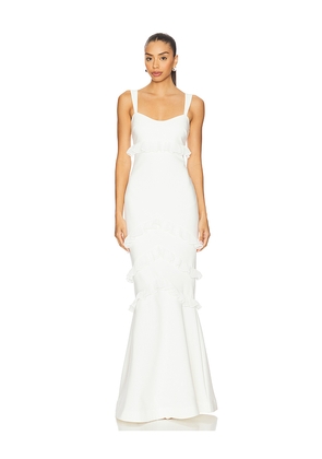 LIKELY Solana Gown in White. Size 10. Also in 0, 8.