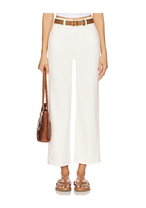 MOTHER The Rambler Zip Ankle Jeans in Cream. Size 33. Also in 32, 34.