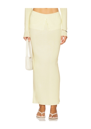 LIONESS Amour Maxi Skirt in Lemon. Size M. Also in XS, S, L, XL.