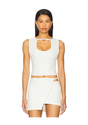 OW Collection Malene Top in White. Size M. Also in L, S, XS.