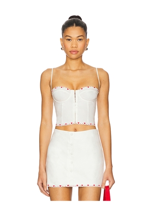 MAJORELLE Anita Top in Ivory. Size M. Also in S, L, XL.