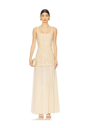 LPA Simona Maxi Dress in Cream. Size L. Also in S, M, XL.