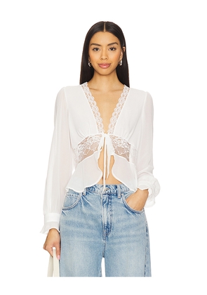 KAT THE LABEL Betty Blouse in White. Size M. Also in XS, S, L, XL.