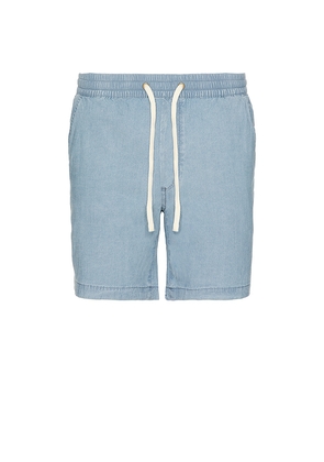 Marine Layer Saturday Seersucker Short 6: in Blue. Size S. Also in M, XL/1X.